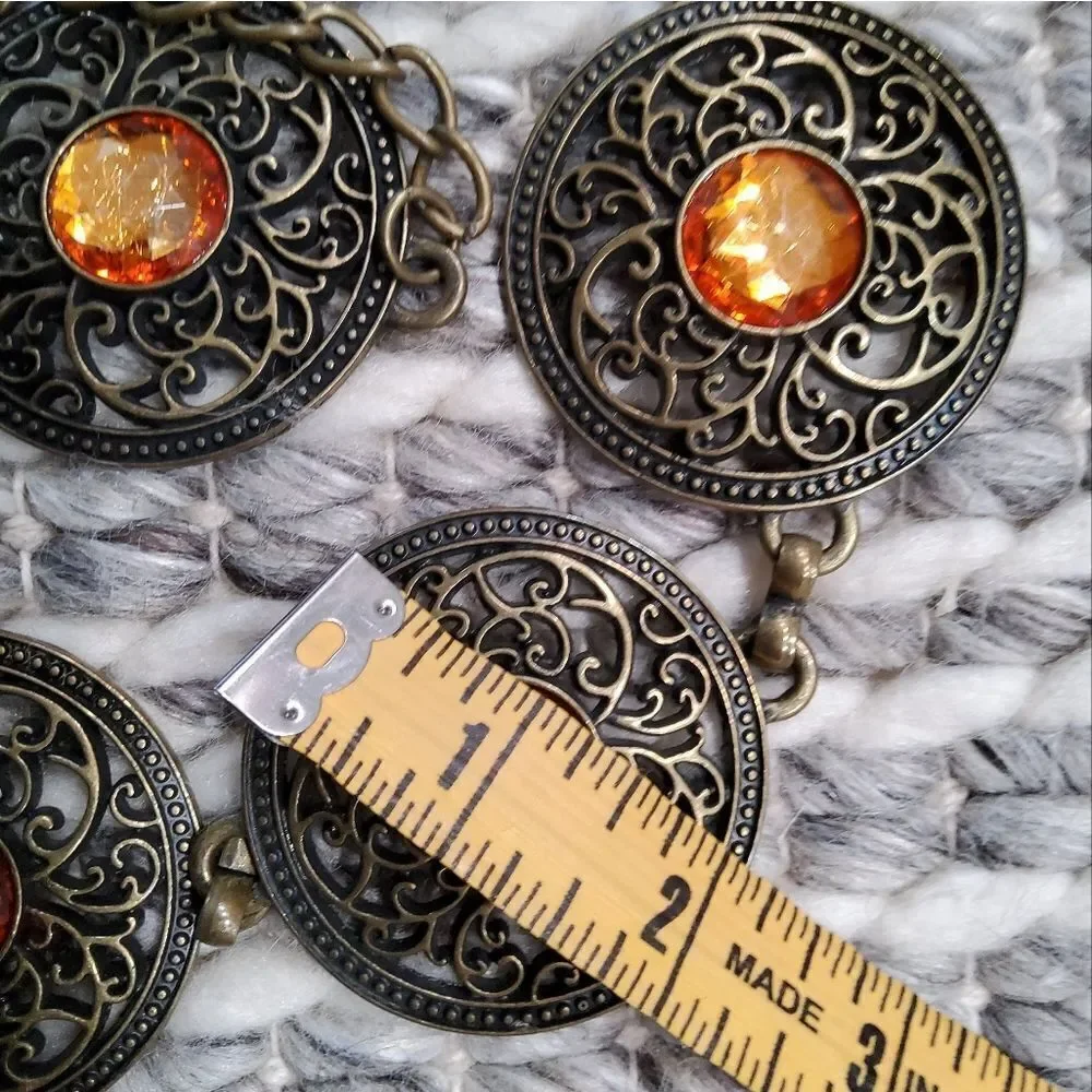 Medallion Brass Belt Size M